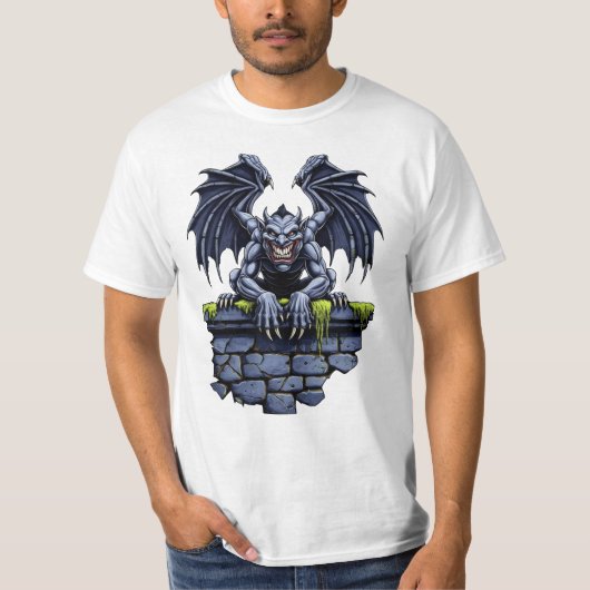 Gothic Gargoyle: een bewaker van de nacht T-shirt (Voorkant)