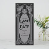 Gothic Gargoyle Halloween Bruiloft Save the Date Kaart (Staand voorkant)