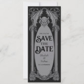 Gothic Gargoyle Halloween Bruiloft Save the Date Kaart (Voorkant)
