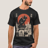 Gothic Gargoyle Rode Maan Japanse Urban Fantasy T-shirt (Voorkant)