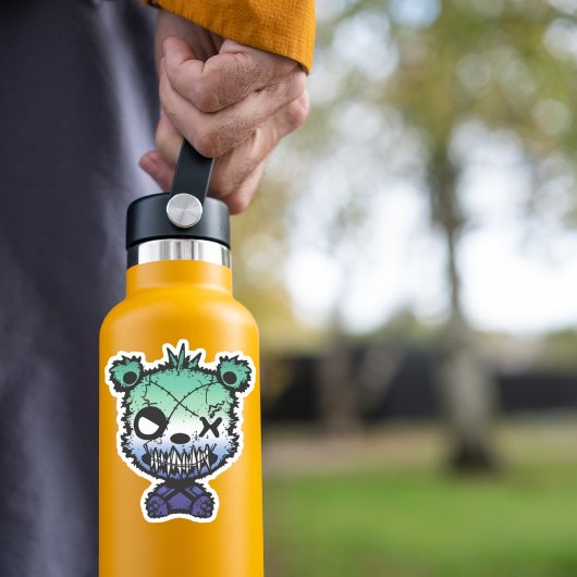 Gothic Gay MLM Pride Vlaggekleurd Beer Sticker