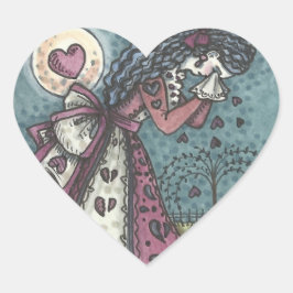 Gothic gebroken Valentijn - STICKER