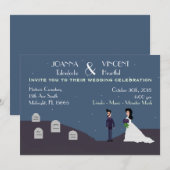 Gothic Geek Gamer bruiloft uitnodiging (Voorkant / Achterkant)