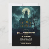Gothic Geest Huis Halloween Feest Kaart (Voorkant)