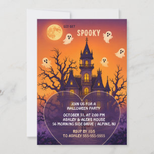 Gothic Geheime Huis Halloween Feest Uitnodiging