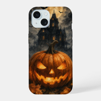 Gothic Geheime Huis Halloween Pompoen Hoesje iPhone 15 Case