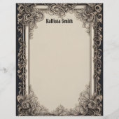 Gothic geïnspireerd ingewikkeld Lijst Briefhoofd (Voorkant)