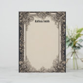 Gothic geïnspireerd ingewikkeld Lijst Briefhoofd (Staand voorkant)