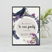 Gothic geïnspireerd Party Invitation Kaart (Staand voorkant)