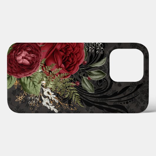 Gothic Geïnspireerd rood en zwart Roos Case-Mate iPhone Case (Achterkant (horizontaal))