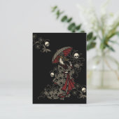 Gothic Geisha Briefkaart (Staand voorkant)