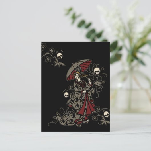 Gothic Geisha Briefkaart (Staand voorkant)