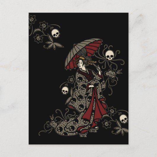 Gothic Geisha Briefkaart (Voorkant)