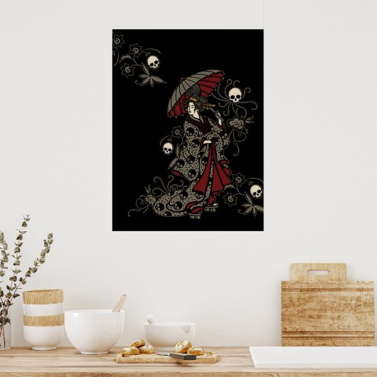 Gothic Geisha Poster (Keuken)