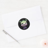 Gothic Genderfae Pride Vlaggekleurd Beer Ronde Sticker (Envelop)
