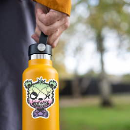 Gothic Genderfae Pride Vlaggekleurd Beer Sticker