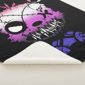 Gothic Genderfluid Pride Vlaggekleurd Beer Sherpa Deken (3/4)