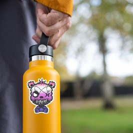 Gothic Genderfluid Pride Vlaggekleurd Beer Sticker