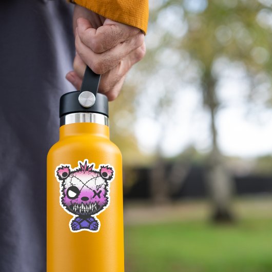 Gothic Genderfluid Pride Vlaggekleurd Beer Sticker