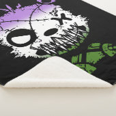 Gothic Genderqueer Pride Vlaggekleurd Beer Sherpa Deken (3/4)