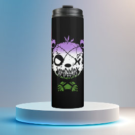 Gothic Genderqueer Pride Vlaggekleurd Beer Thermosbeker