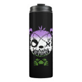 Gothic Genderqueer Pride Vlaggekleurd Beer Thermosbeker (Voorkant)