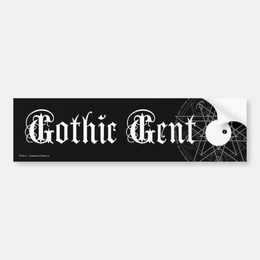 Gothic Gent Bumpersticker (Voorkant)