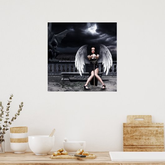 Gothic gevallen angel poster (Keuken)