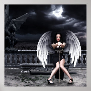 Gothic gevallen angel poster