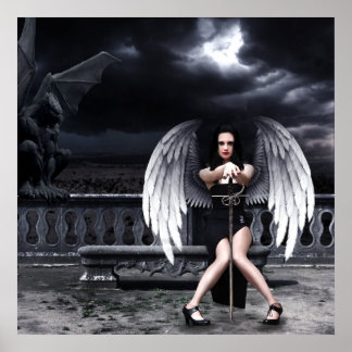 Gothic gevallen angel poster
