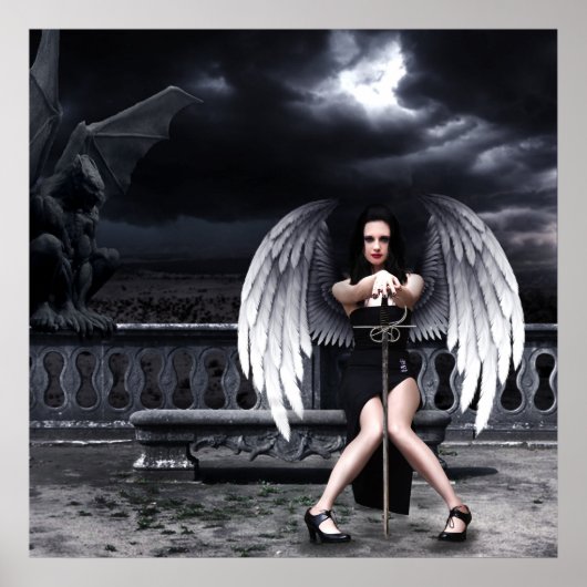 Gothic gevallen angel poster (Voorkant)