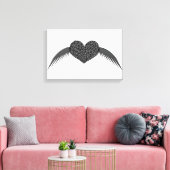 Gothic Gevleugelde Liefdeshart Canvasprint Canvas Afdruk (Insitu (Woonkamer))