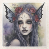 Gothic gezicht sieraden aandenken doos glazen onderzetter (Voorkant)