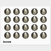 Gothic Ghost Halloween Ronde Sticker (Vel)