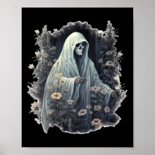 Gothic Ghost In The Forest  Bloemgeest Ha Poster