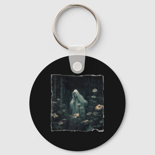 Gothic Ghost In The Forest Bloemgeest Ha Sleutelhanger (Voorkant)