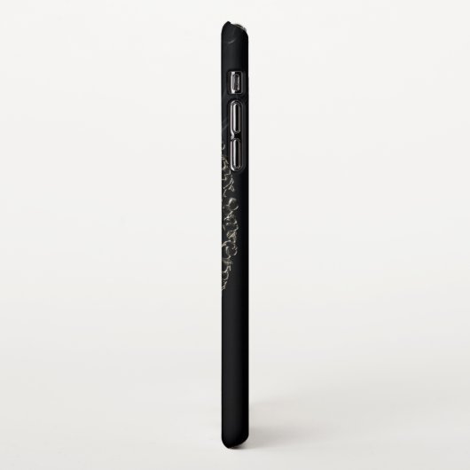 Gothic Ghost Skull Lijst Black Silver Gothic iPhone Hoesje (Linkerkant)