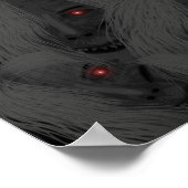 Gothic Ghosts Rood Wit Zwart Donker Moody Hallowee Poster (Hoek)