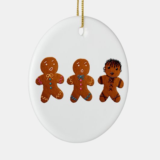 Gothic Gingerbrood Man Keramisch Ornament (Rechts)