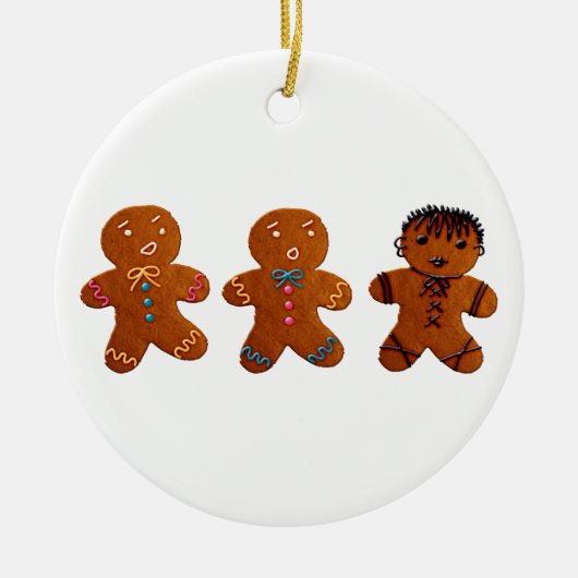 Gothic Gingerbrood Man Keramisch Ornament (Voorkant)