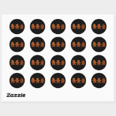Gothic Gingerbrood Man Ronde Sticker (Vel)