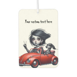 Gothic Girl and Dachshund Luchtverfrisser