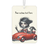 Gothic Girl and Dachshund Luchtverfrisser (Achterkant)