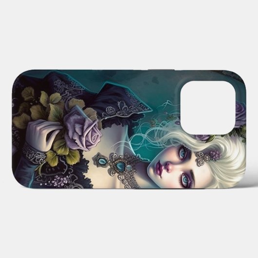 Gothic Girl Art iPhone hoesjes (Achterkant (horizontaal))