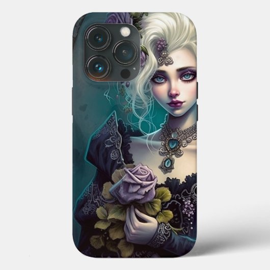 Gothic Girl Art iPhone hoesjes (Achterkant)