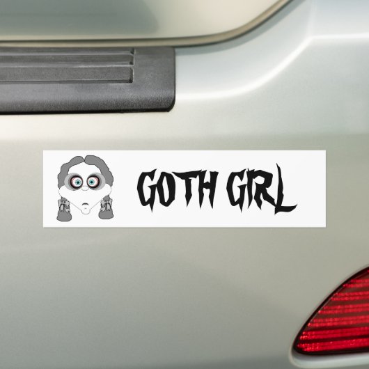 Gothic Girl Bumpersticker (Op auto)