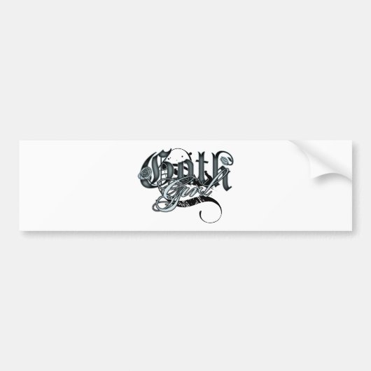 Gothic Girl Bumpersticker (Voorkant)
