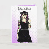 Gothic Girl Flipping the Bird, Todays Mood Kaart (Voorkant)