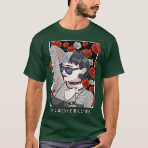 Gothic Girl Gothic Anime Aesthetic Japans Vaporwav T-shirt