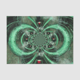 Gothic Girl Green Forest Abstract Surreal Tissuepapier